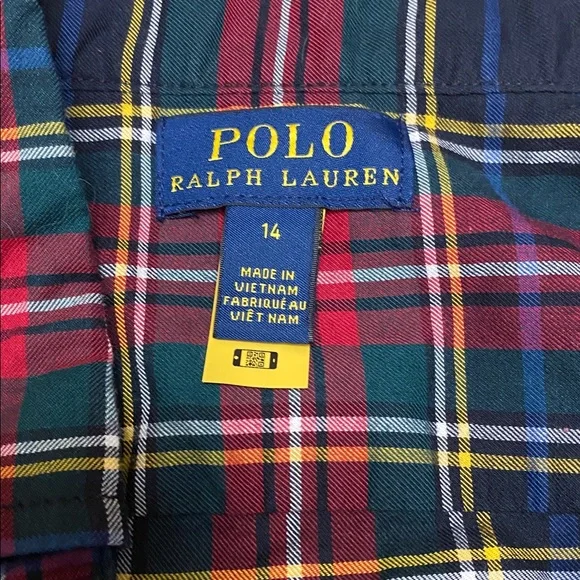 Polo Ralph Lauren Girls Tartan Plaid Long Sleeved Belted Shirt Dress - Picture 5 of 8